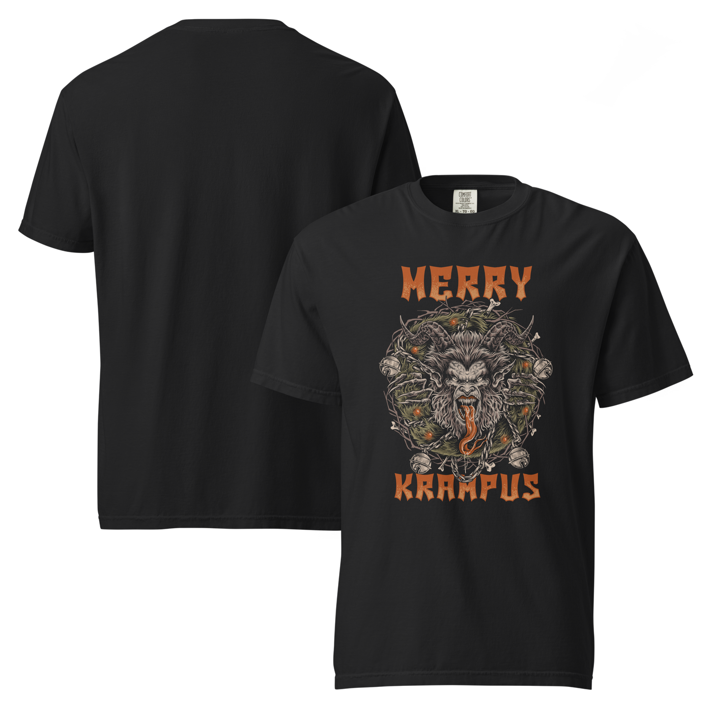 Merry Krampus Tee: Yuletide Horror is Coming to Town | Comfort Colors Tee