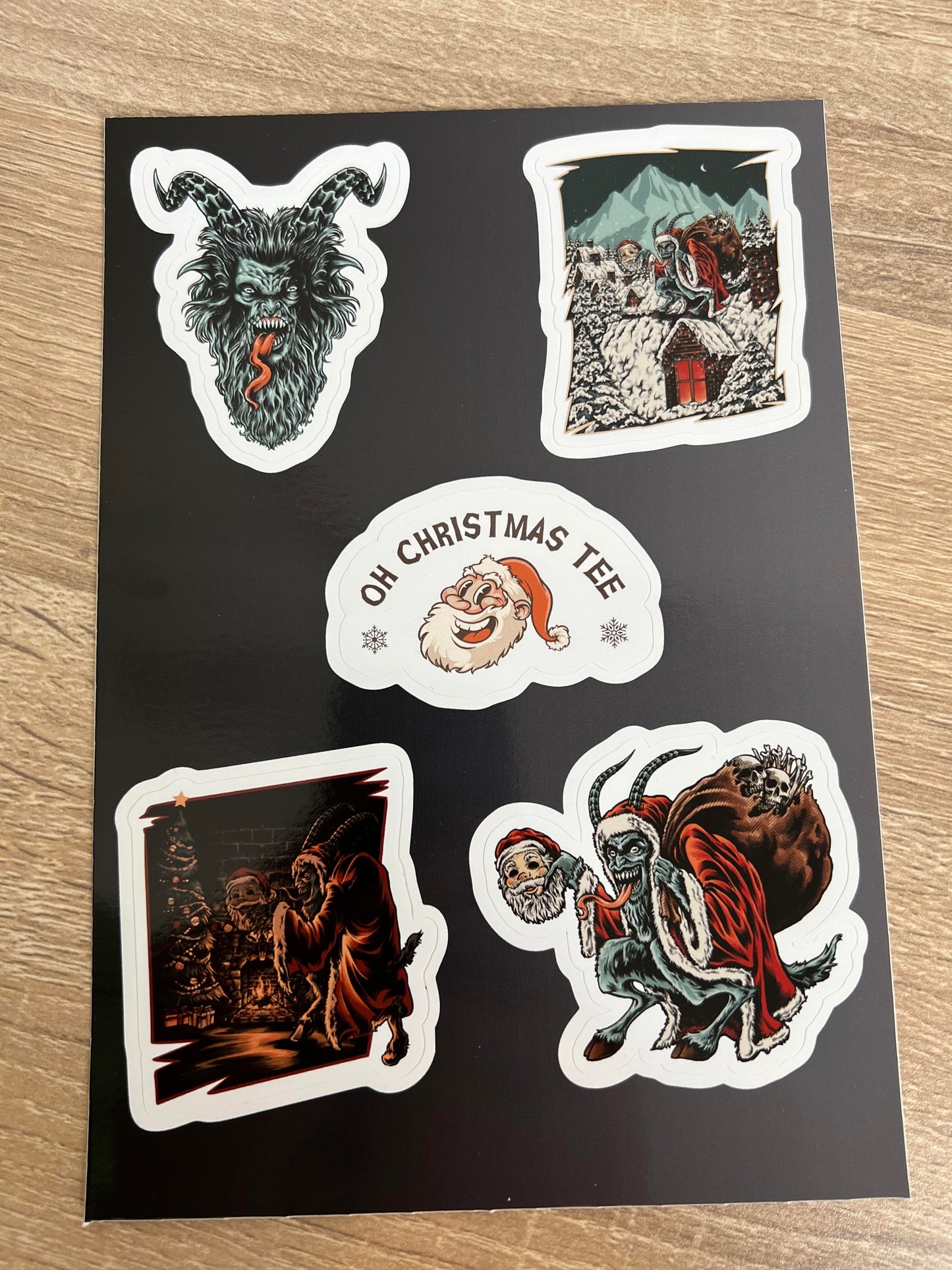 Krampus Sticker Sheet (5"x8") - 5 Stickers