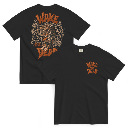 Wake The Dead Coffee T-Shirt (Double-Sided Print)