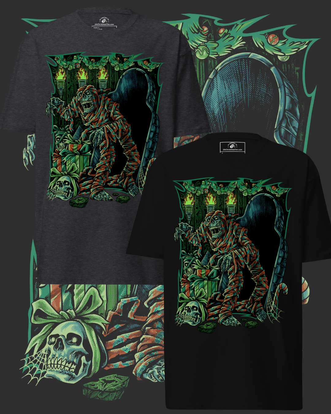 A Very Scary Christmas Mummy T-Shirt | Ghoulish Holiday Horror Tee