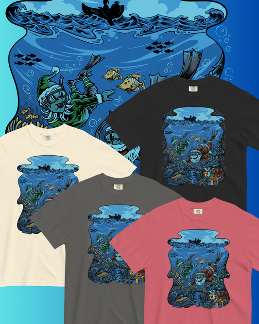 Snorkelin' Santa: Reef's Greetings Tee