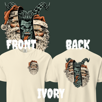 Team Santa: Krampus v Santa Double Sided Tee