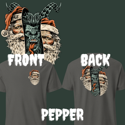 Team Santa: Krampus v Santa Double Sided Tee
