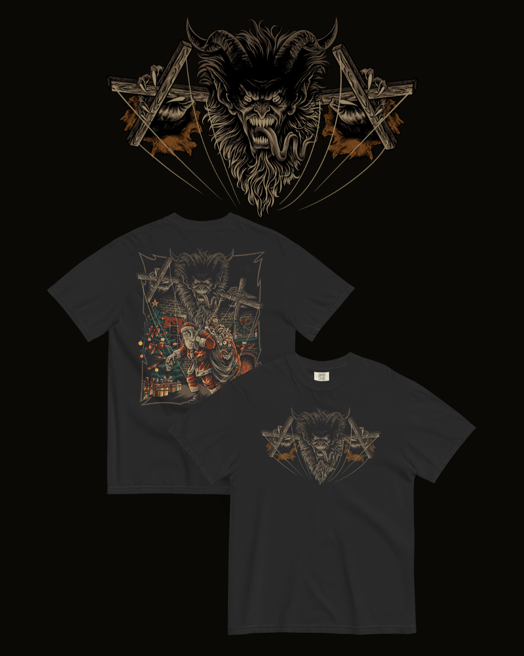 The Puppet Master | Krampus & Santa Double Sided Graphic Tee