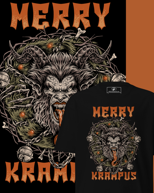 Merry Krampus Tee: Yuletide Horror is Coming to Town