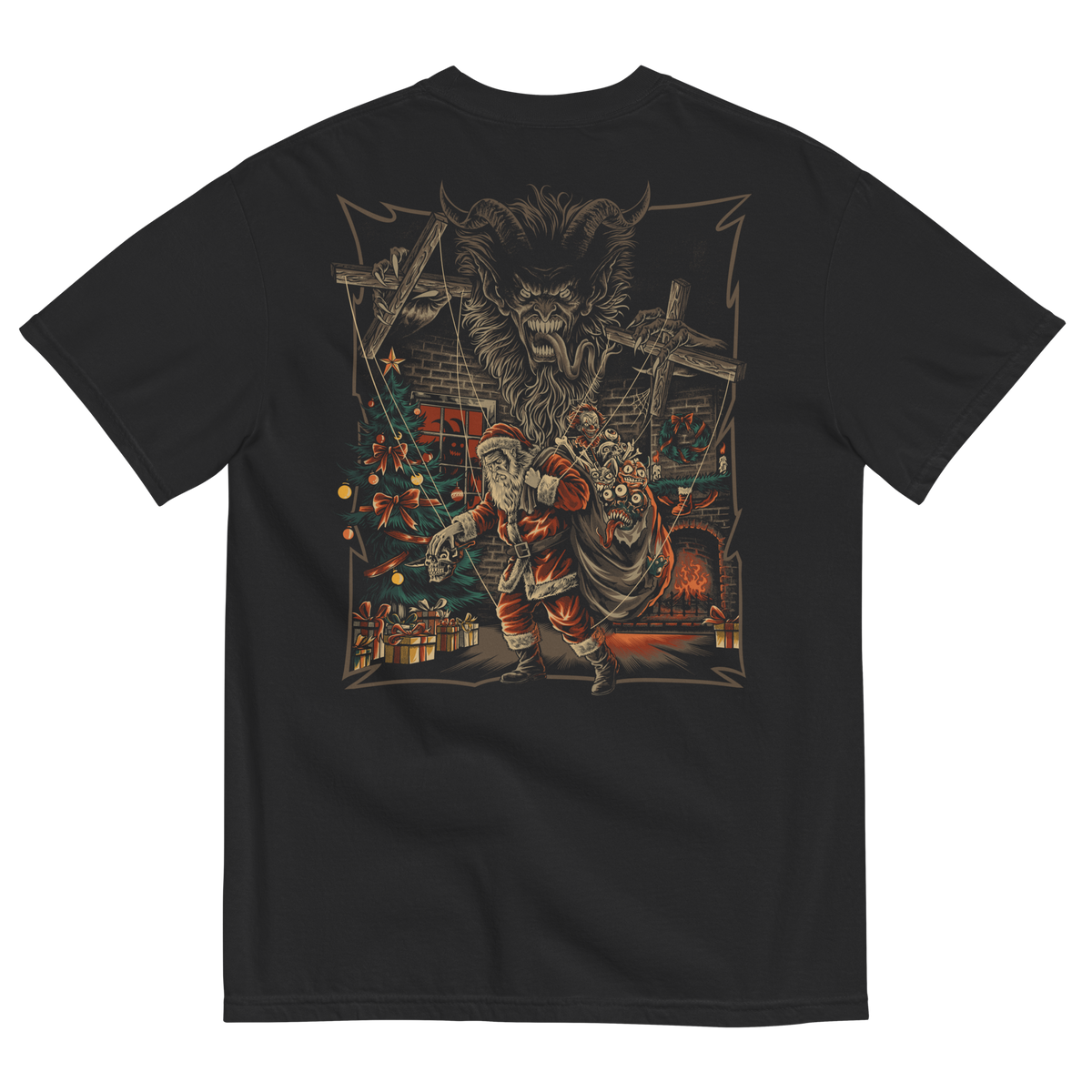 The Puppet Master | Krampus & Santa Double Sided Graphic Tee