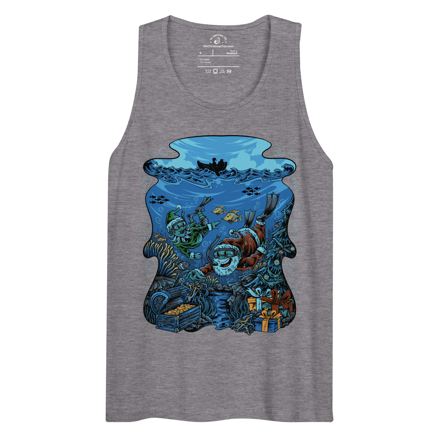 Snorkelin' Santa Tank: Reef's Greetings
