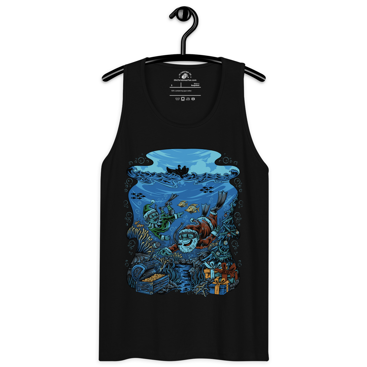 Snorkelin' Santa Tank: Reef's Greetings