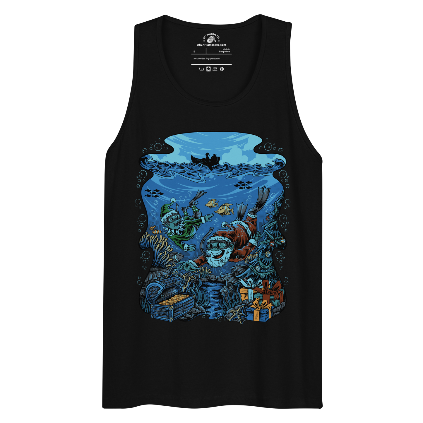 Snorkelin' Santa Tank: Reef's Greetings