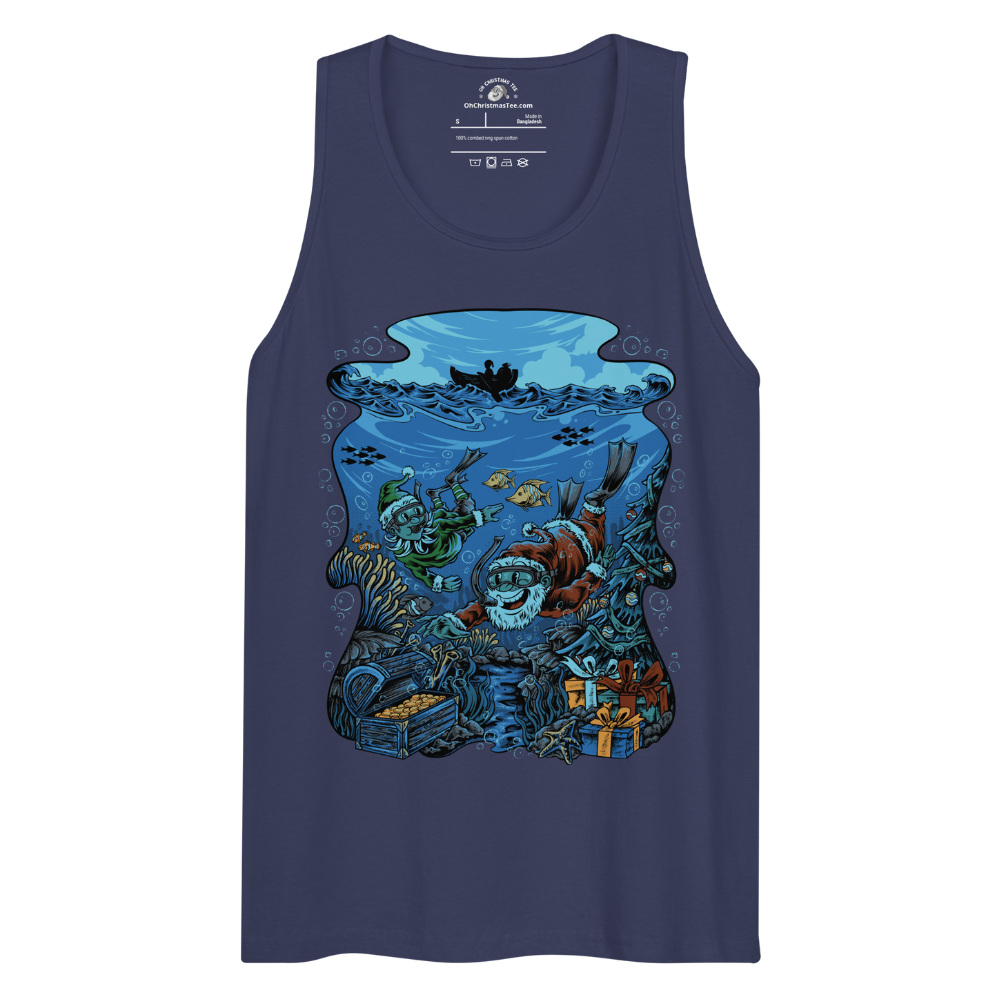 Snorkelin' Santa Tank: Reef's Greetings