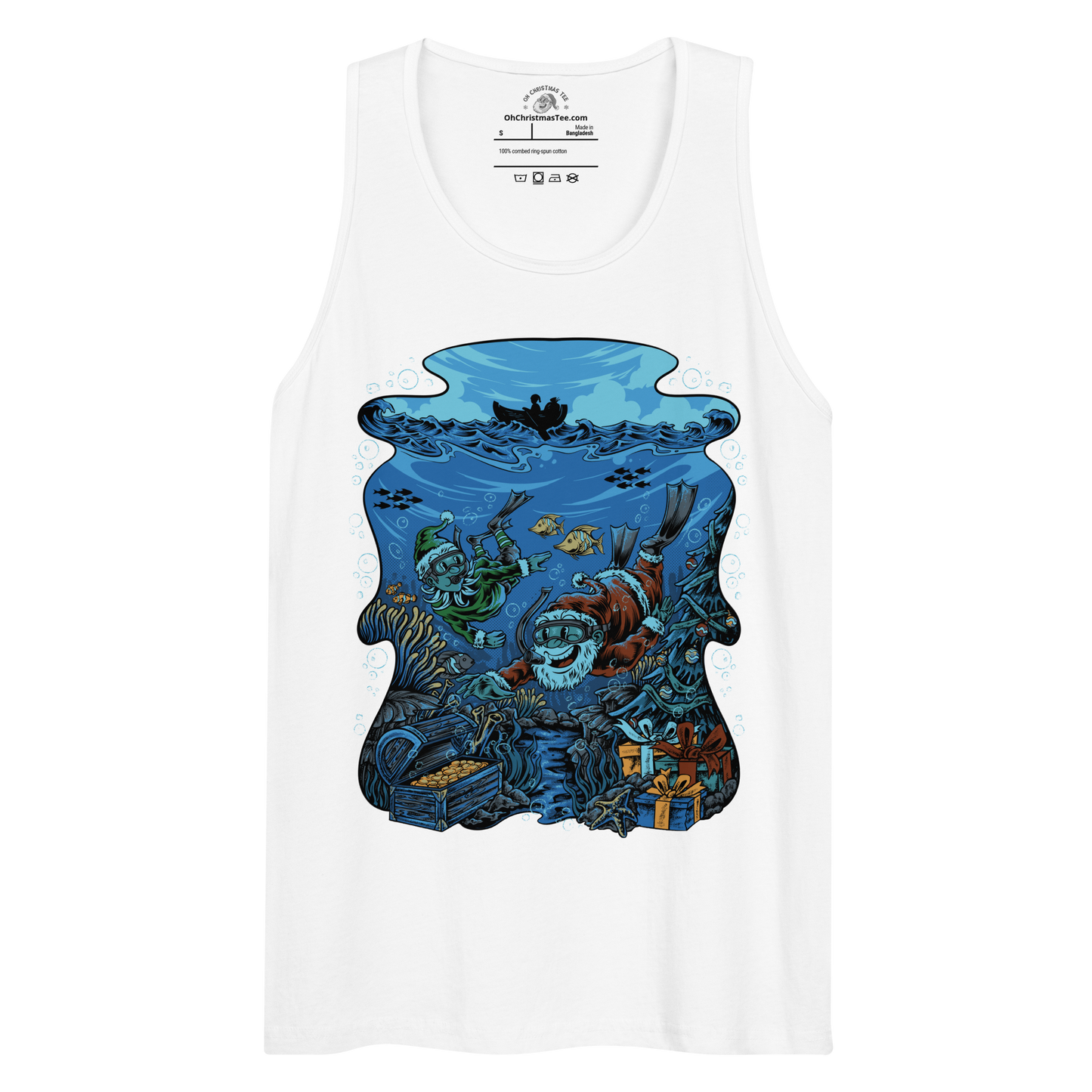 Snorkelin' Santa Tank: Reef's Greetings