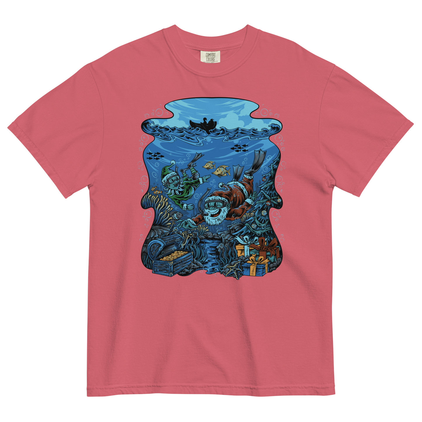 Snorkelin' Santa: Reef's Greetings Tee