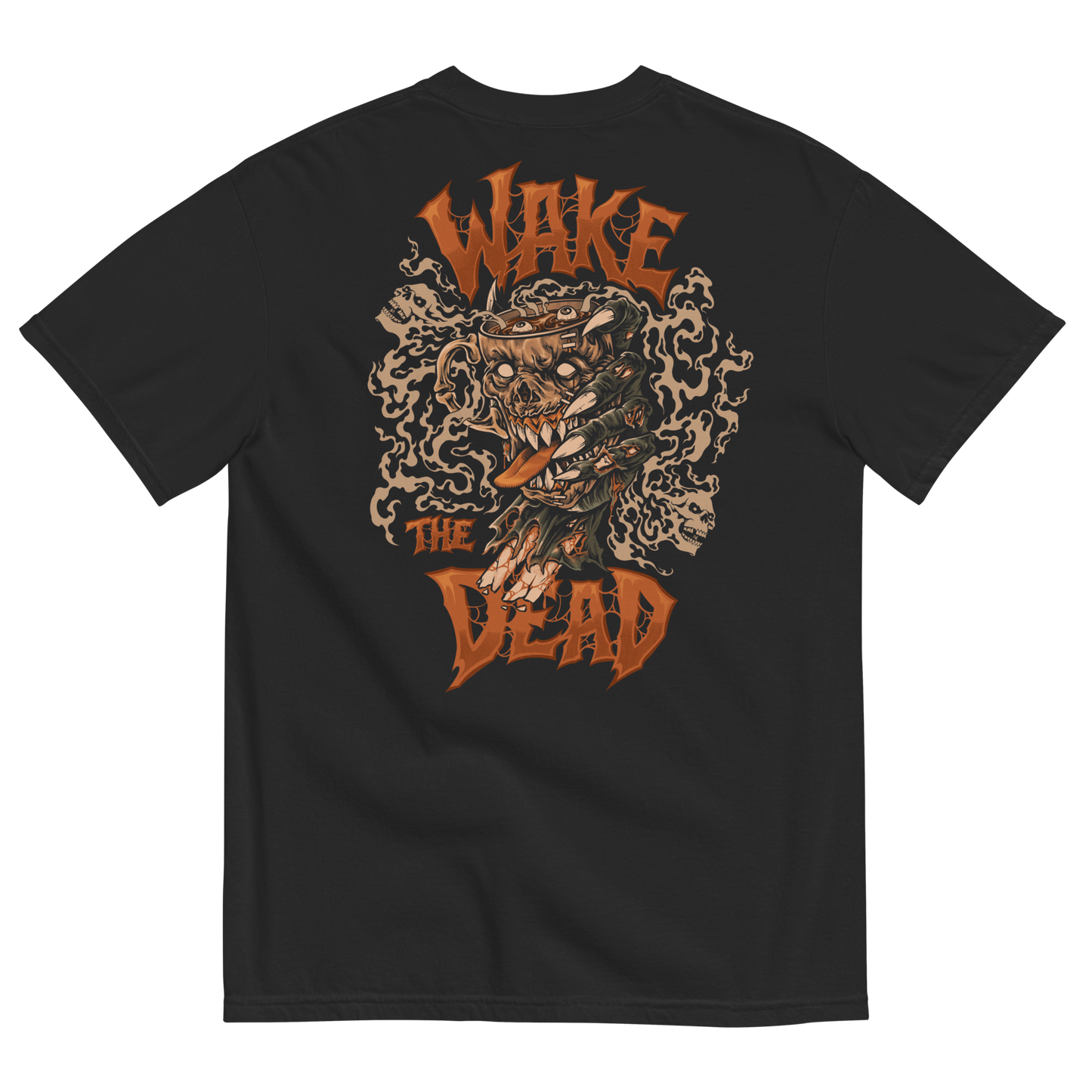 Wake The Dead Coffee T-Shirt (Double-Sided Print)