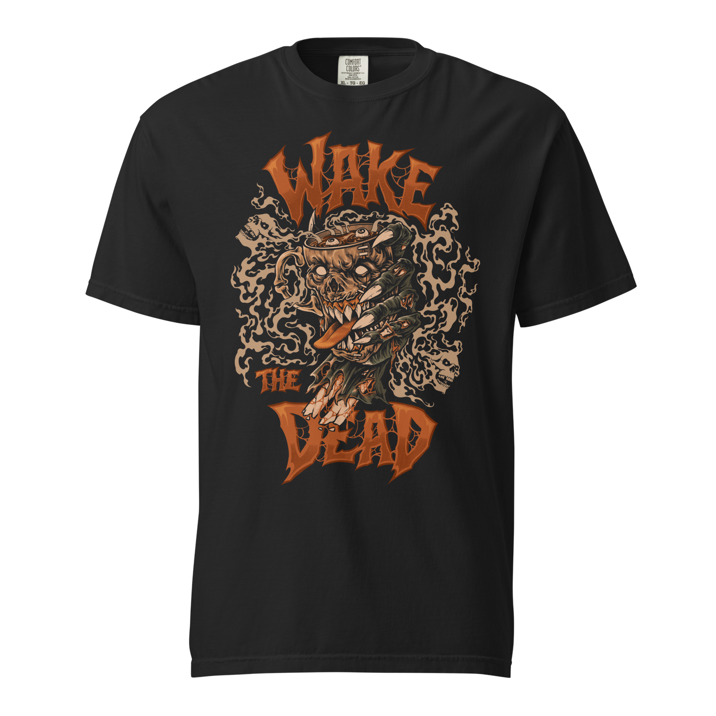 Wake The Dead Coffee T-Shirt (Front Print)