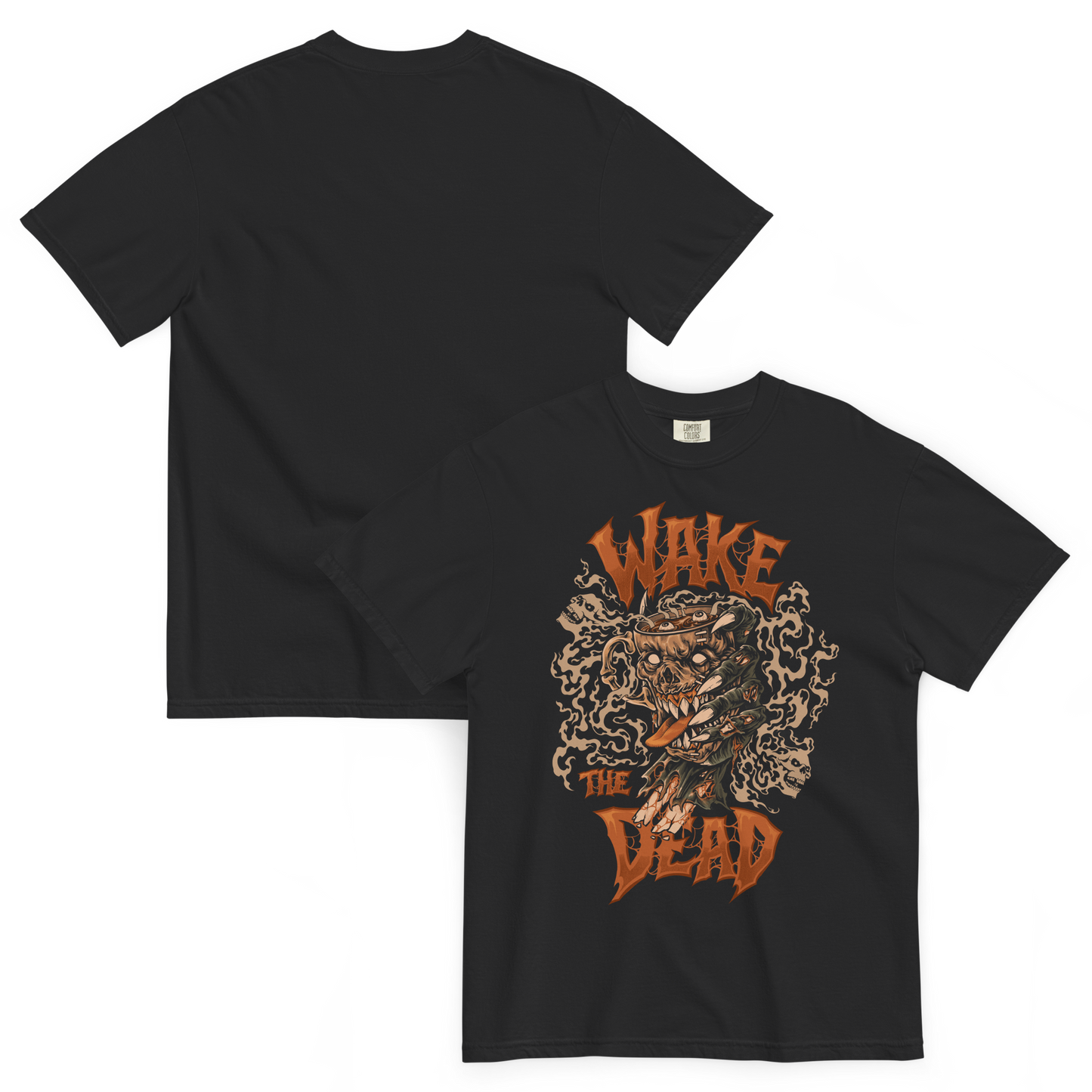 Wake The Dead Coffee T-Shirt (Front Print)