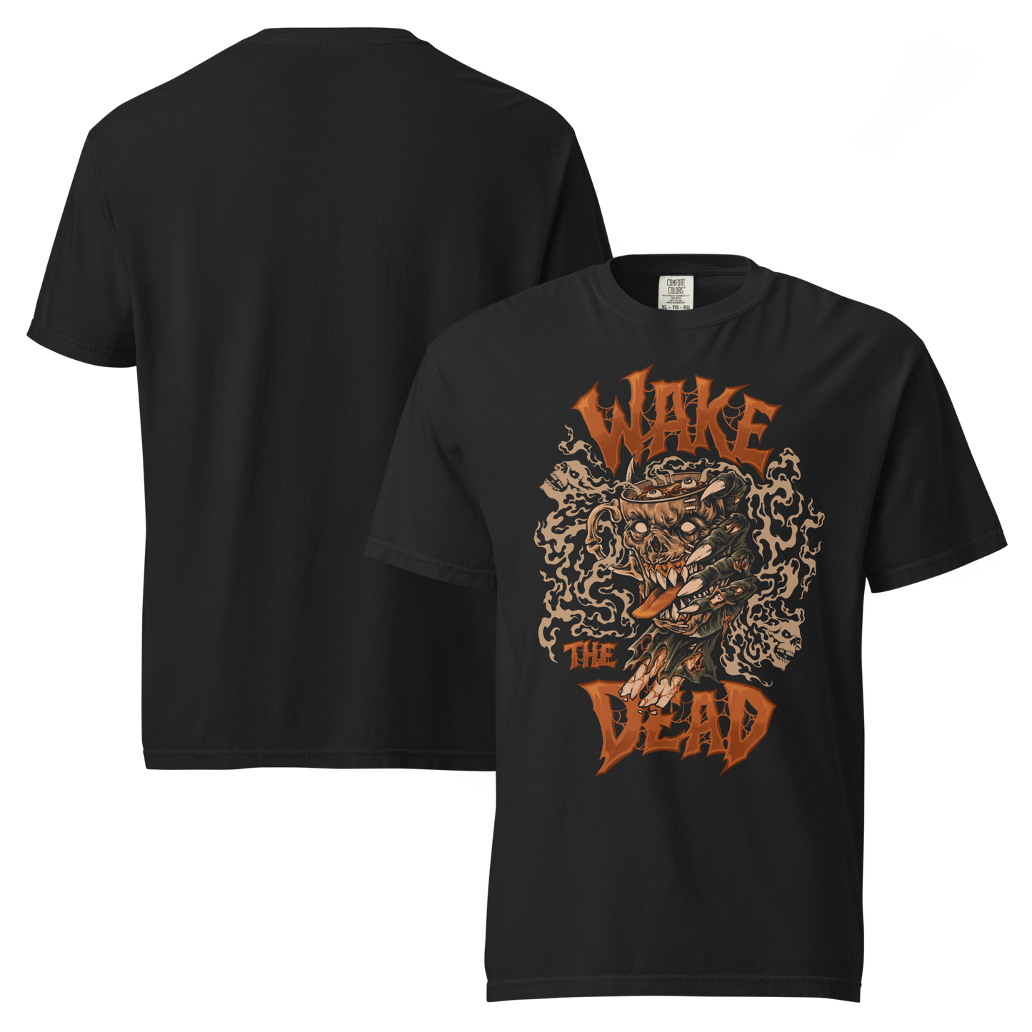 Wake The Dead Coffee T-Shirt (Front Print)